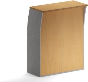 Стойка ресепшн РС-3 Беларусь Клен/Металлик 1440*510*1150