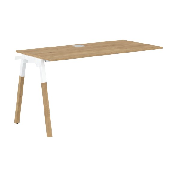 Стол приставной FIST 1367 Белый Премиум/Белый-Бук 1380х670х733 FORTA