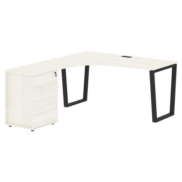 Стол эргономичный с тумбой EVCET 1518(L) 1560х1880х750 EDIS